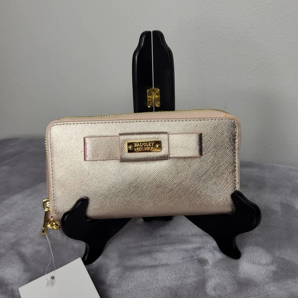 Badgley Mischka Gold Wristlet Wallet NWT‎ - Picture 1 of 7